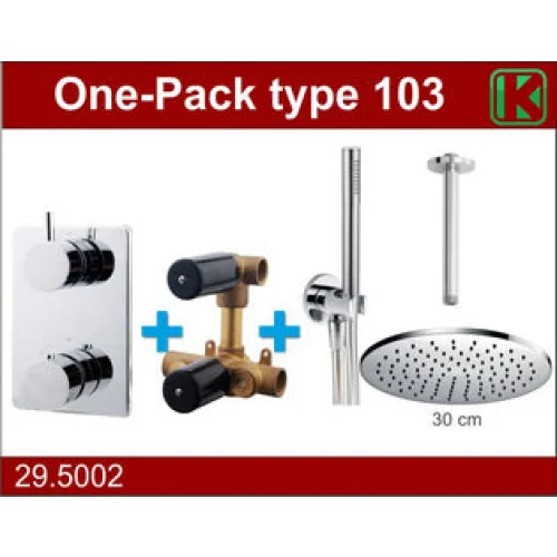 one-pack inbouwthermostaatset type 103 CHR (30cm) -