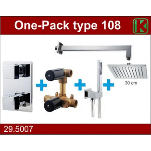 one-pack inbouwthermostaatset type 108 CHR (30cm) -