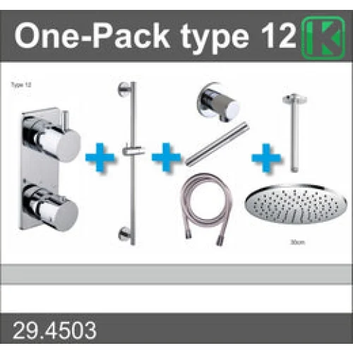 one-pack inbouwthermostaatset type 12 (30cm) - Douchesets
