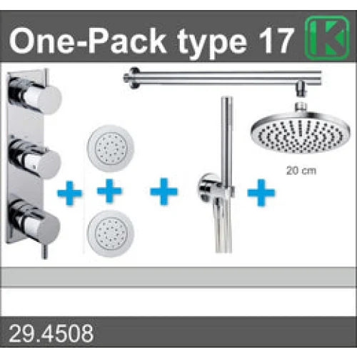 one-pack inbouwthermostaatset type 17 (20cm) - Douchesets