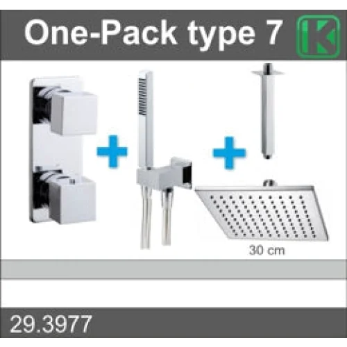 one-pack inbouwthermostaatset vierk.type 7 (30cm) -
