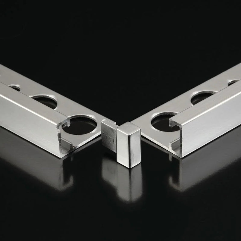 Profiel Hoekstuk Zilver 8 mm geannodiseerd Aluminium 4 stuks