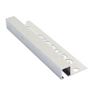 Tegelstrip aluminium.rh.str. Geborsteld zilver 12mm -