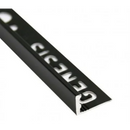 Tegelstrip aluminium zwart recht 12mm 2,5 mtr - Tegelstrips