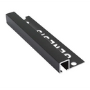 Tegelstrip aluminium zwart vierkant 10 mm 2,5mtr -