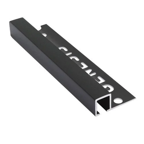 Tegelstrip aluminium zwart vierkant 12mm 2,5mtr -