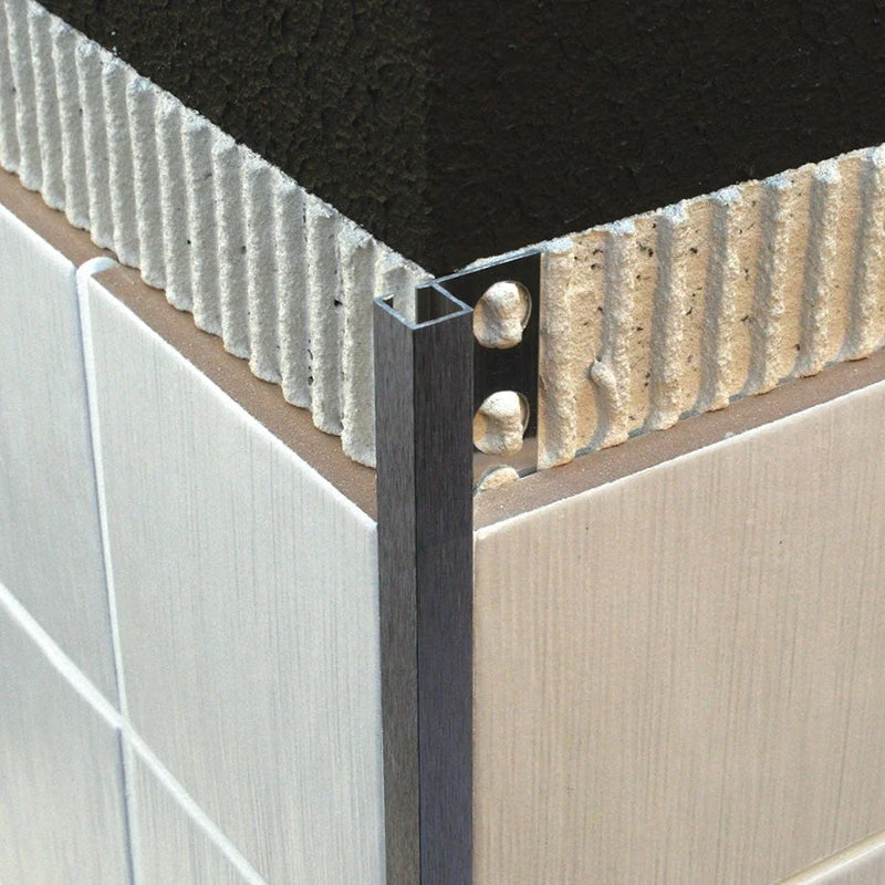 Vierkant profiel Aluminium Wit 10 mm - Tegelstrips