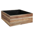 Vierkante plantenbak Kweekbak Lignum Acacia FSC 80 x 80 x 30