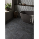 Vloertegel Kashba zwart hexagon 17 x 17 cm - Vloertegels
