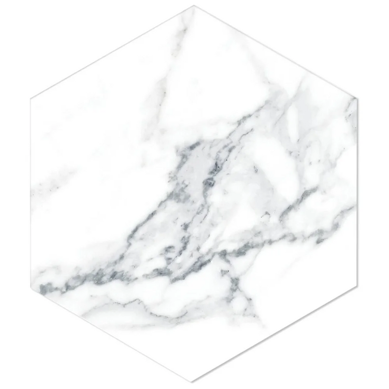 Vloertegel Swan white hexagon 20 x 20 cm - Vloertegels