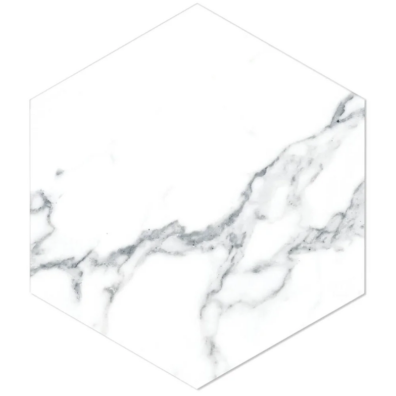 Vloertegel Swan white hexagon 20 x 20 cm - Vloertegels