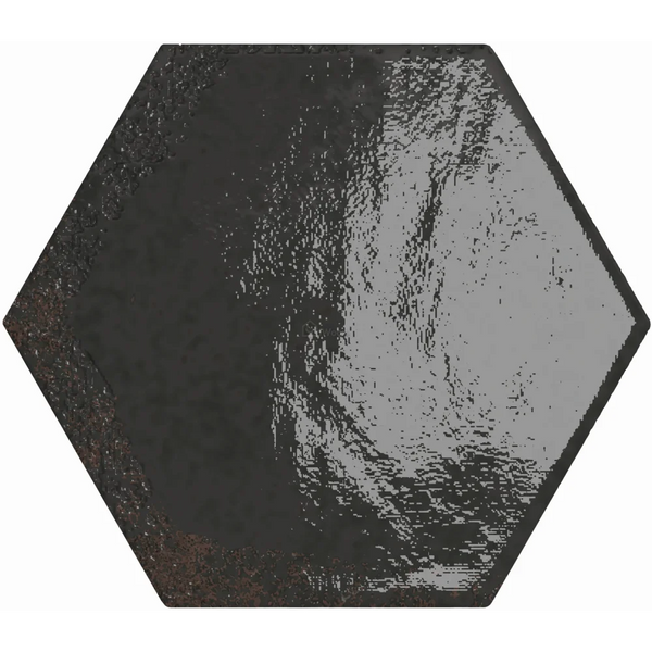 Wandtegel Carmen Hexagon black 13 x 15 cm - Wandtegels