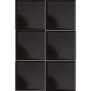 Wandtegel Zwart glans 10.0 x 10.0 cm - Wandtegels