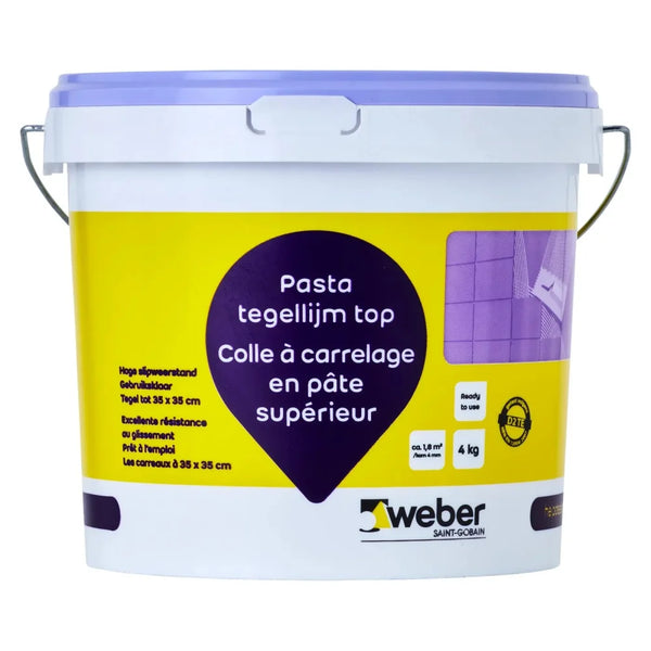 Weber Tegellijm Pastalijm Paste Top 4 kg - Tegellijm