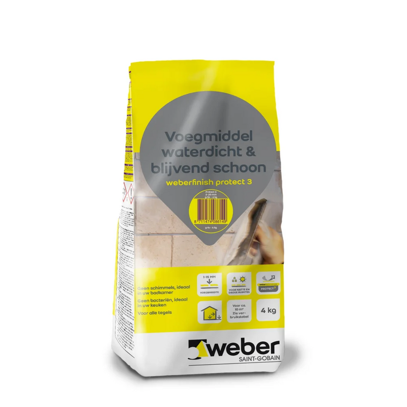 Weber Voegmiddel Grijs Finish protect 4 kg - Voegmiddel