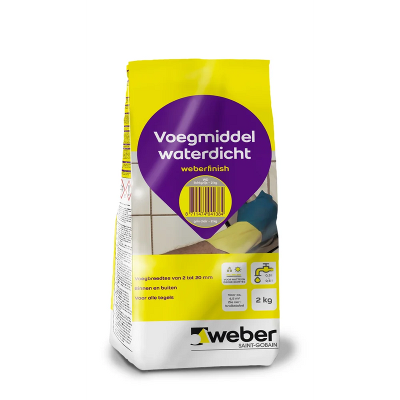 Weber Voegmiddel Lichtgrijs 2 kg - Voegmiddel