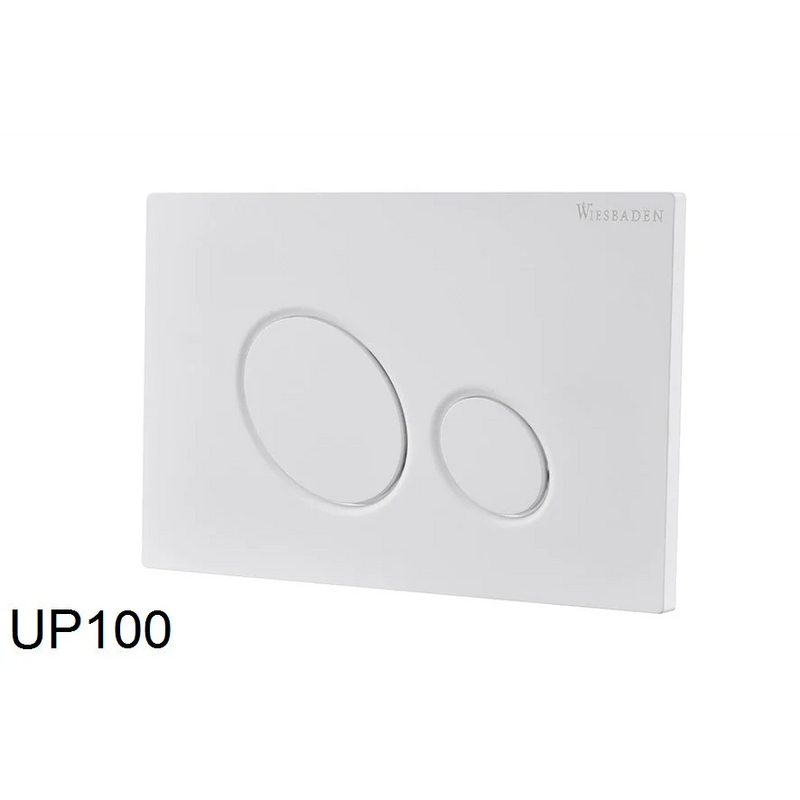 Wiesbaden X10 drukplaat voor inbouwreservoir mat wit -