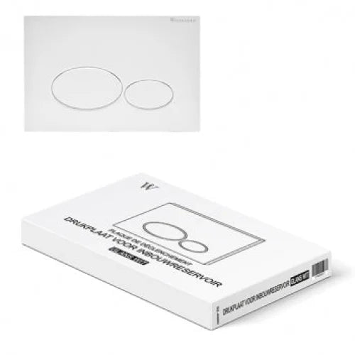 Wiesbaden X32 drukplaat voor inbouwreservoir glans wit -